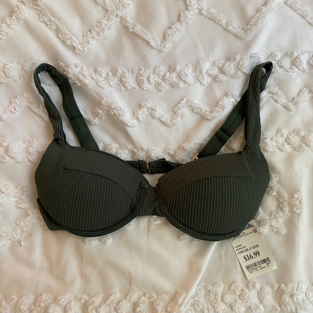 DARK GREEN BIKINI TOP